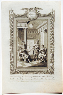 Herod reproached by Mariamne for his Cruelty, whom he throws from his Arms with scorn and indignation -- falsely accuses her with inconstancy and orders her put to death